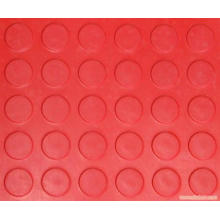 Rote Farbe Anti Slip Coin Rubber Blatt Rot Runde Stud Gummi Blatt